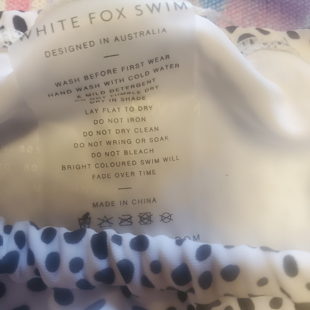 WHITE FOX SWIM Sun Soaked Bottoms in White Speckle - Picture 6 of 7